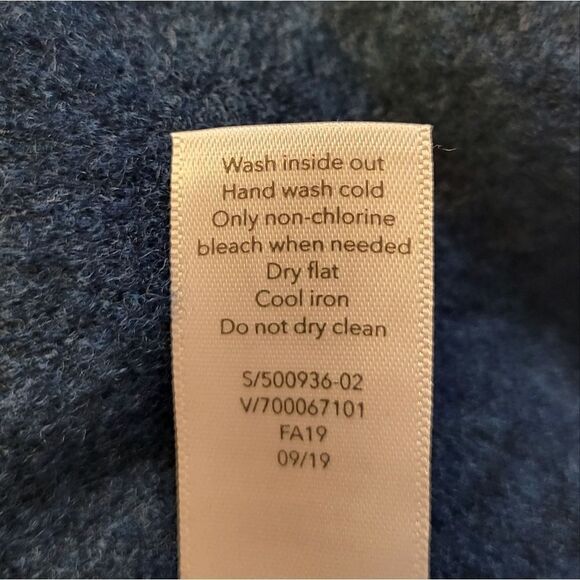 Athleta Transit Colorblock Turtleneck Sweater Merino Wool Black Blue NWT - Picture 9 of 11